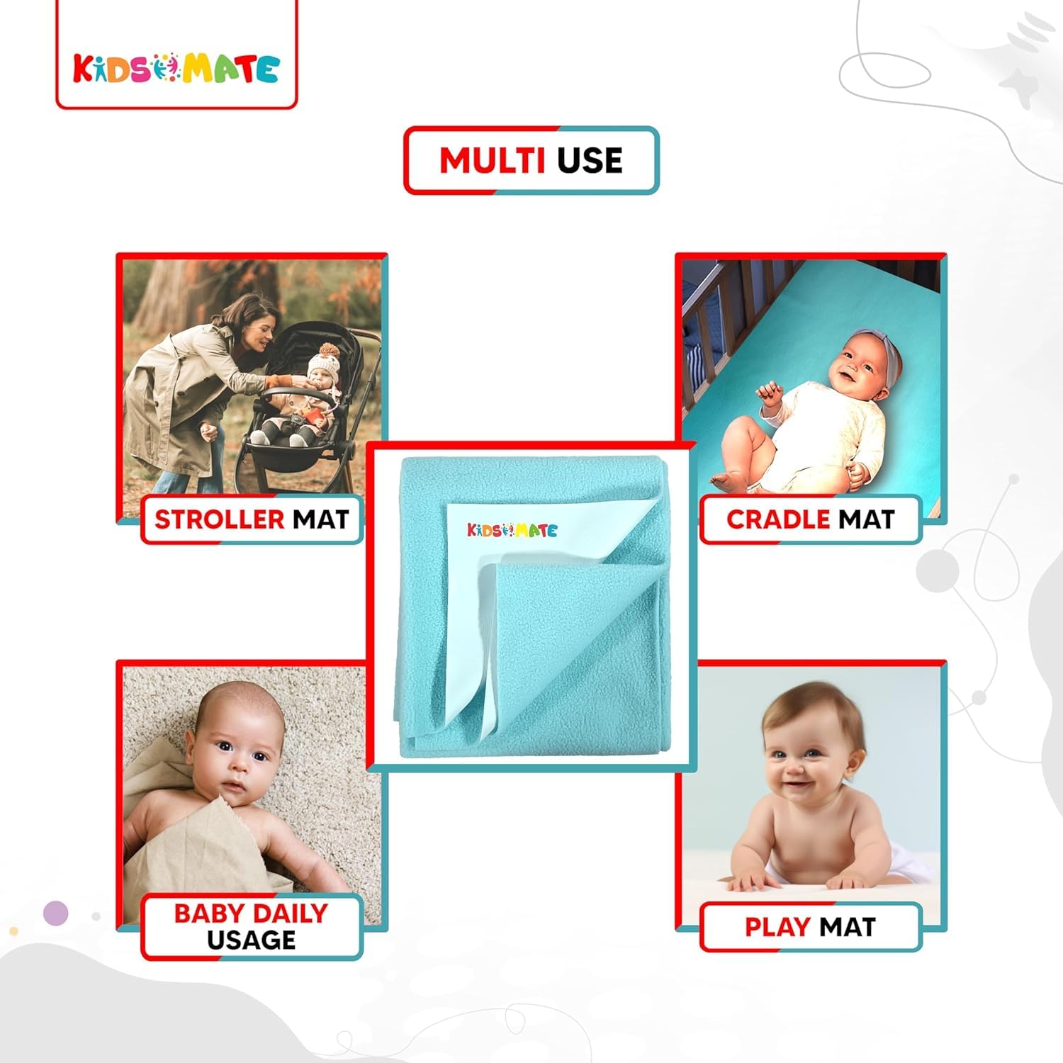 Kidsmate Waterproof Quick Dry Sheet for Baby