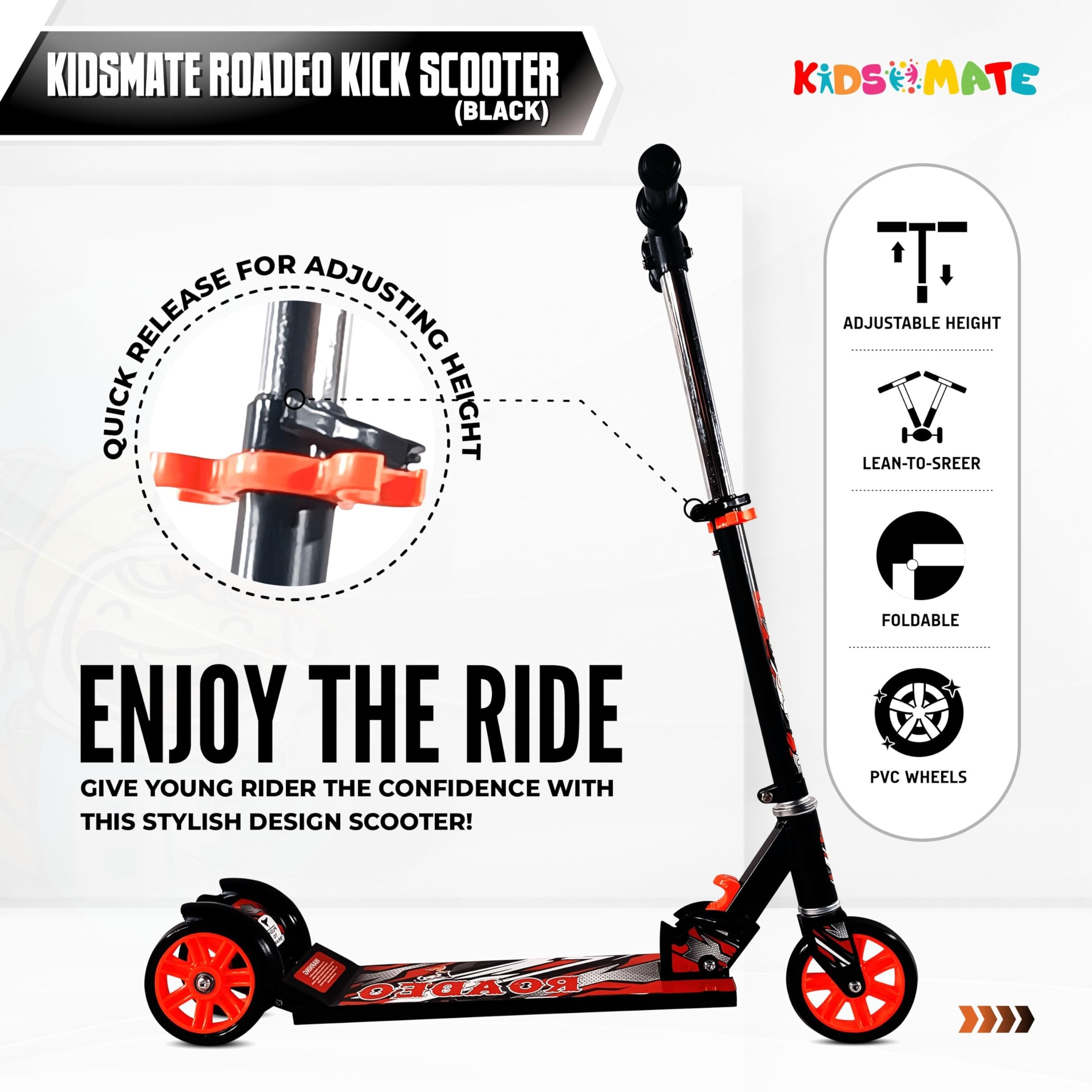 Kidsmate Roadeo Metal Kick Scooter for Kids