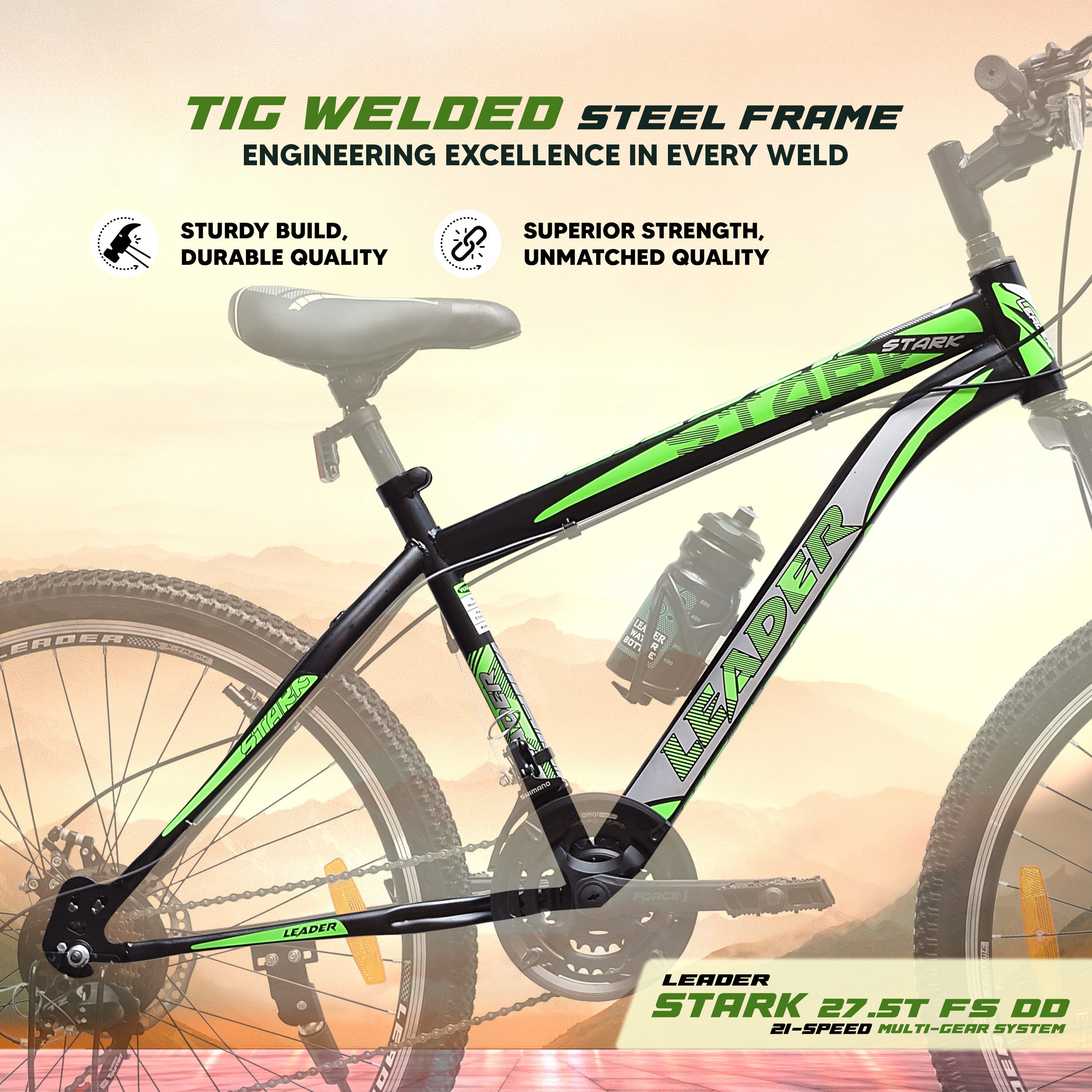 Buy Stark 27.5T MultiSpeed MTB Cycle Online Leader Bicycles