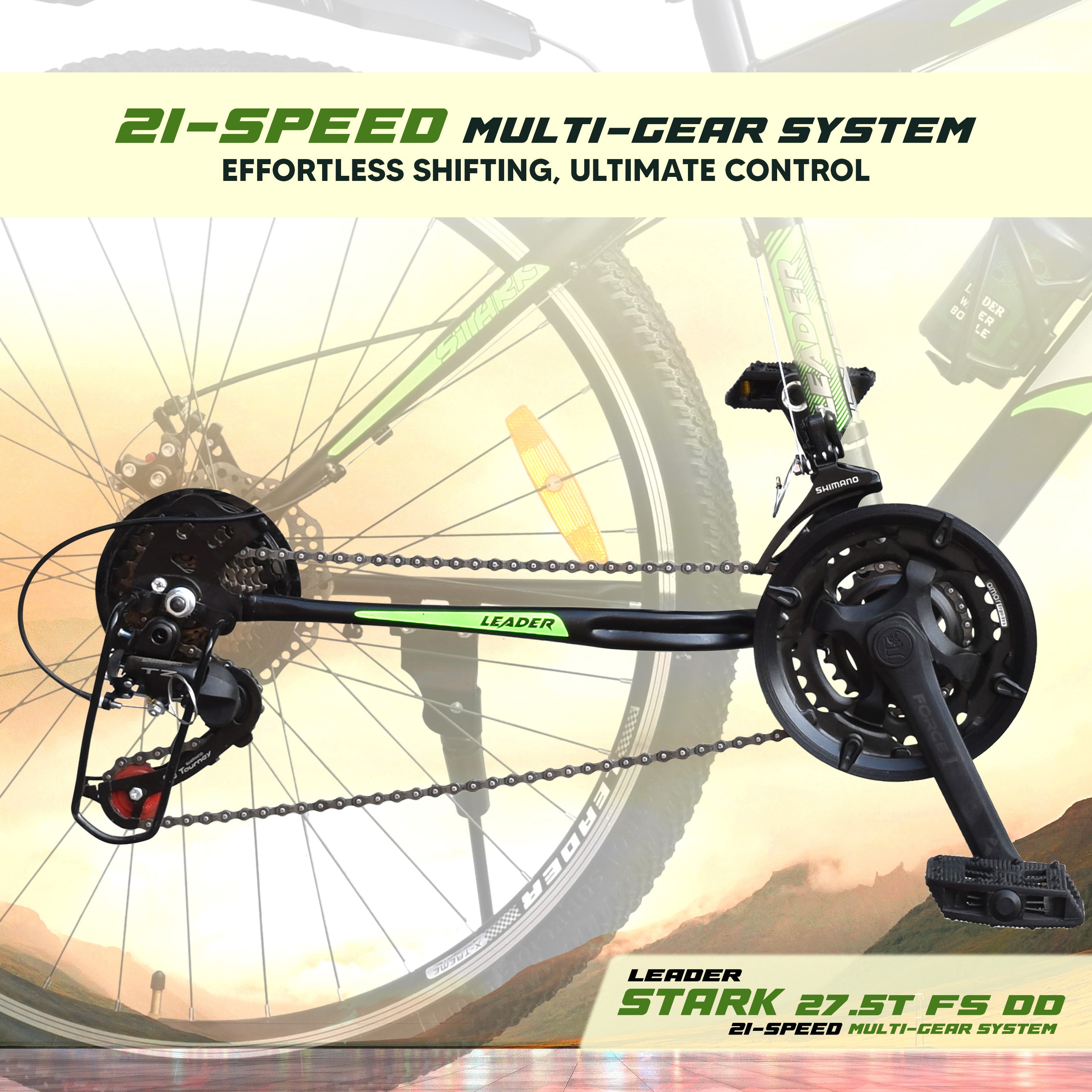 Buy Stark 27.5T MultiSpeed MTB Cycle Online Leader Bicycles