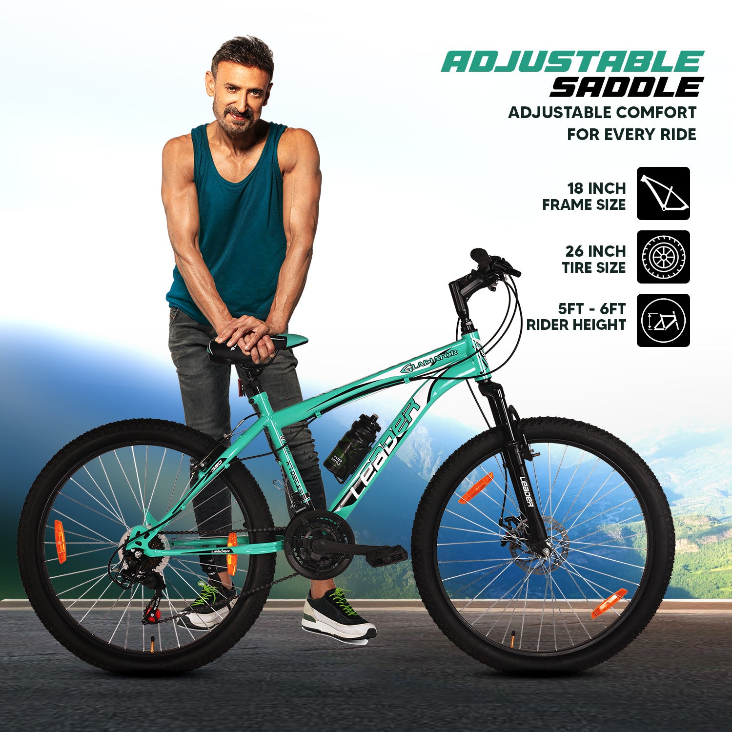 disc bis gear Buy Leader Gladiator 26T Multispeed Gear Cycle Online Leader Bicycles