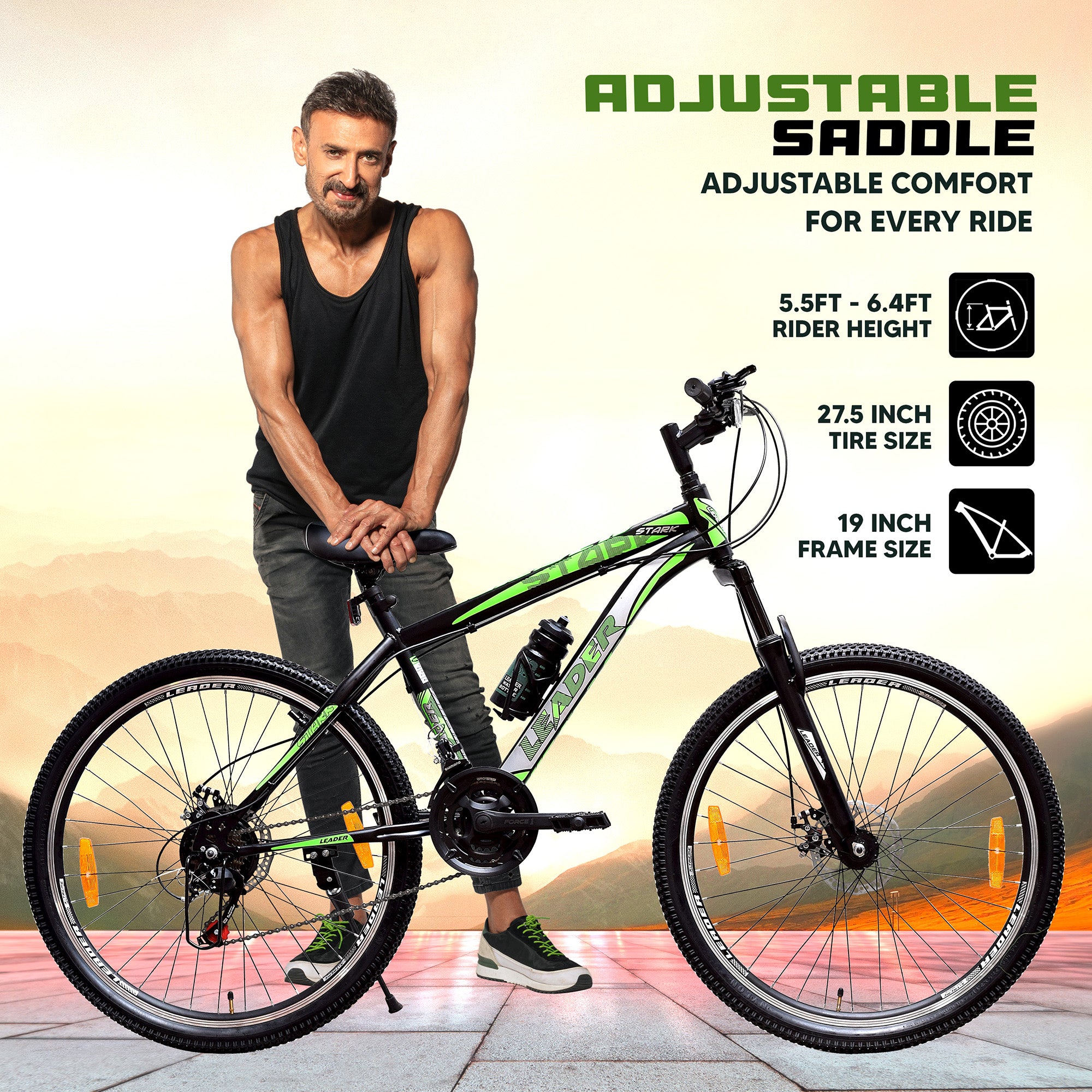 Buy Stark 27.5T MultiSpeed MTB Cycle Online Leader Bicycles