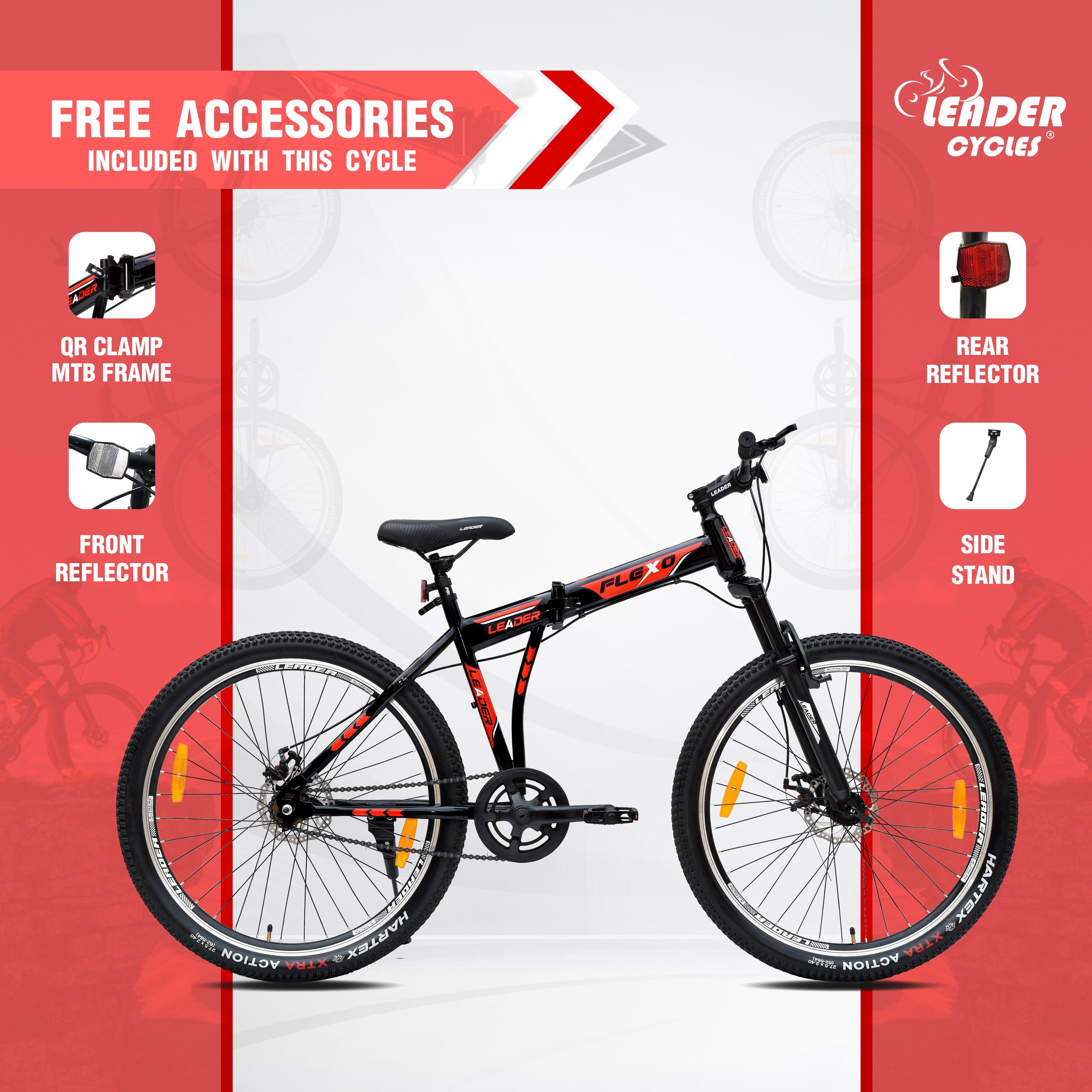 Leader Flexo 27.5T Foldable Bicycle without Gear Single Speed