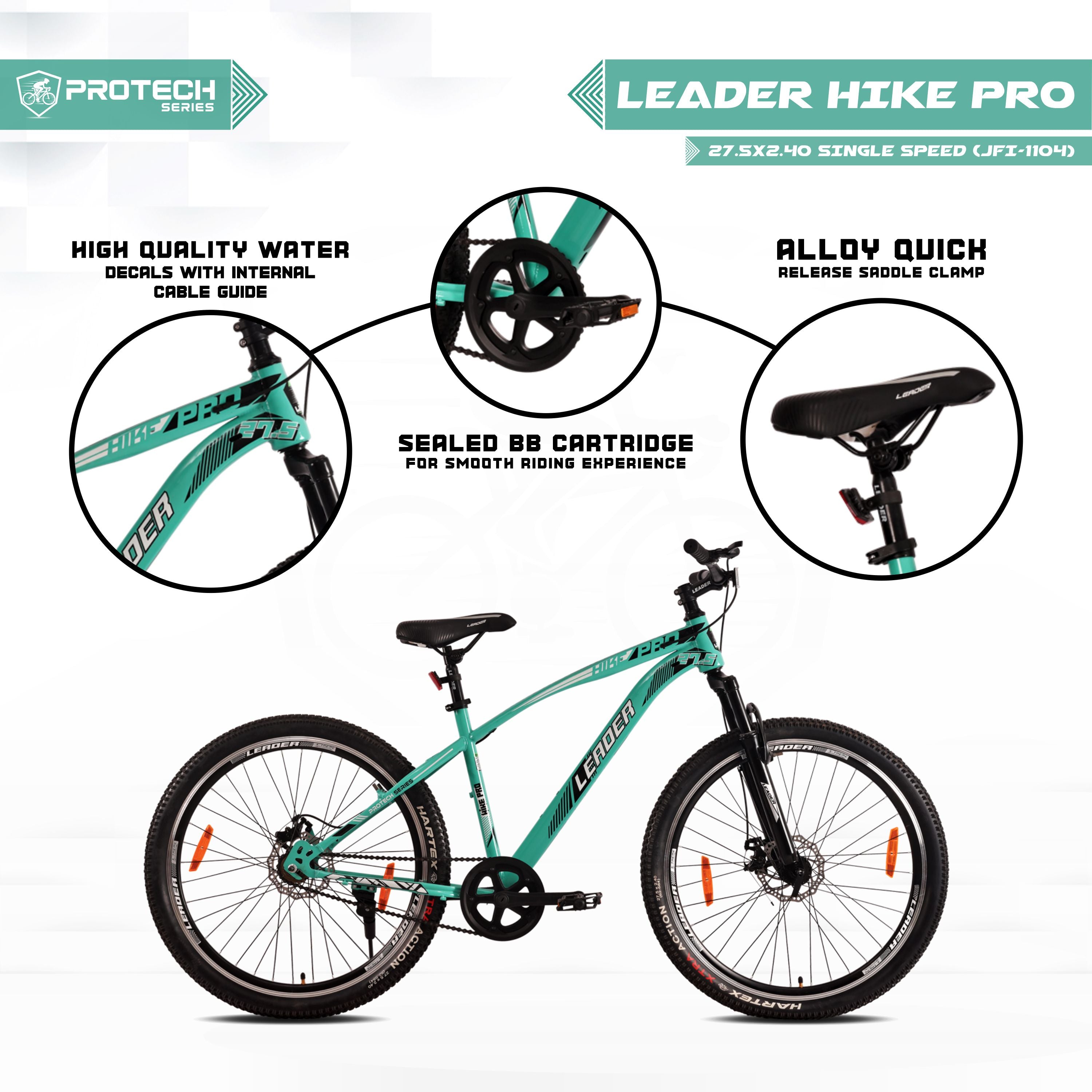 LEADER HIKE PRO 27.5T Single Speed with Dual Disc Brake