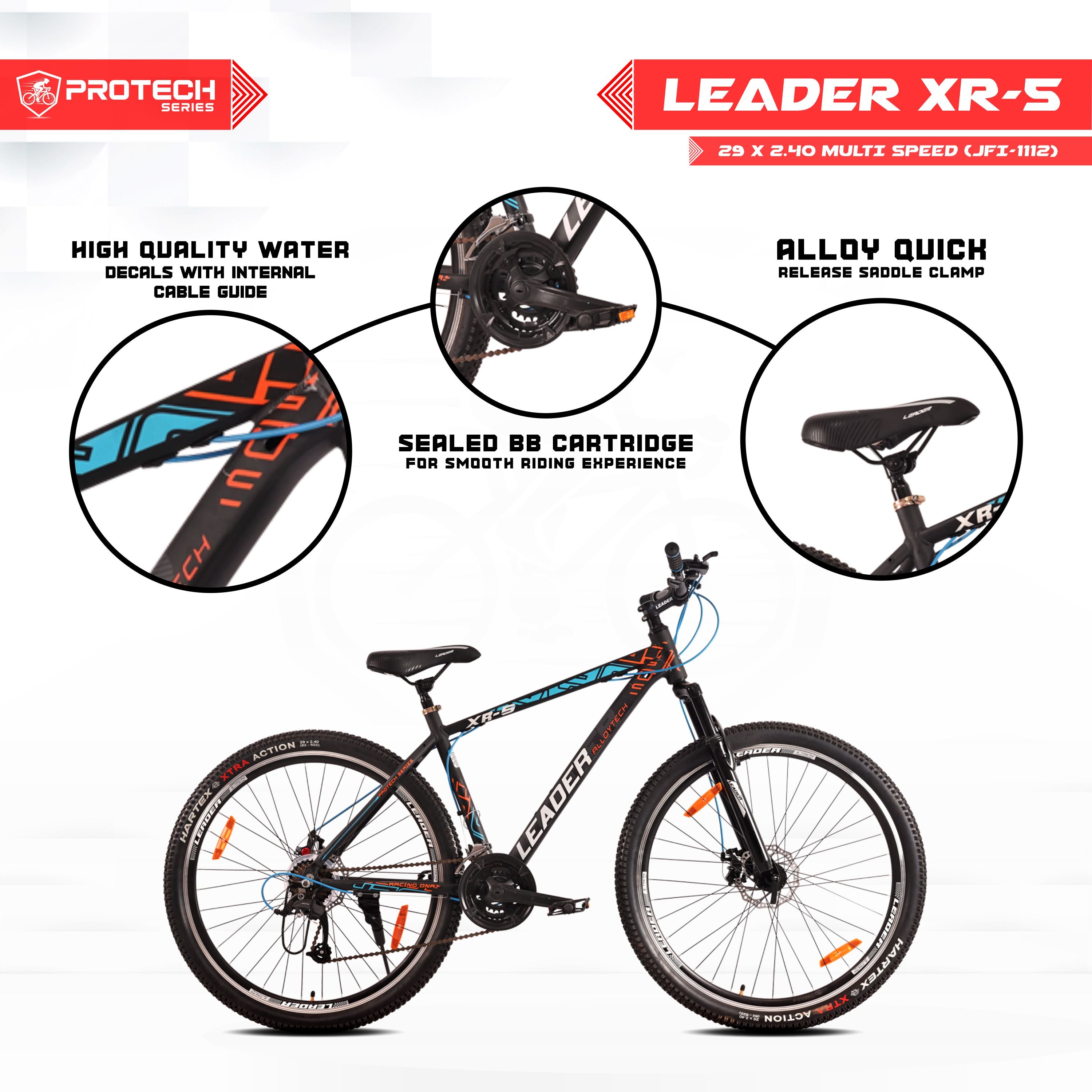 Leader XR-5 29T 21 Speed Alloy MTB cycle with Dual Disc Brake
