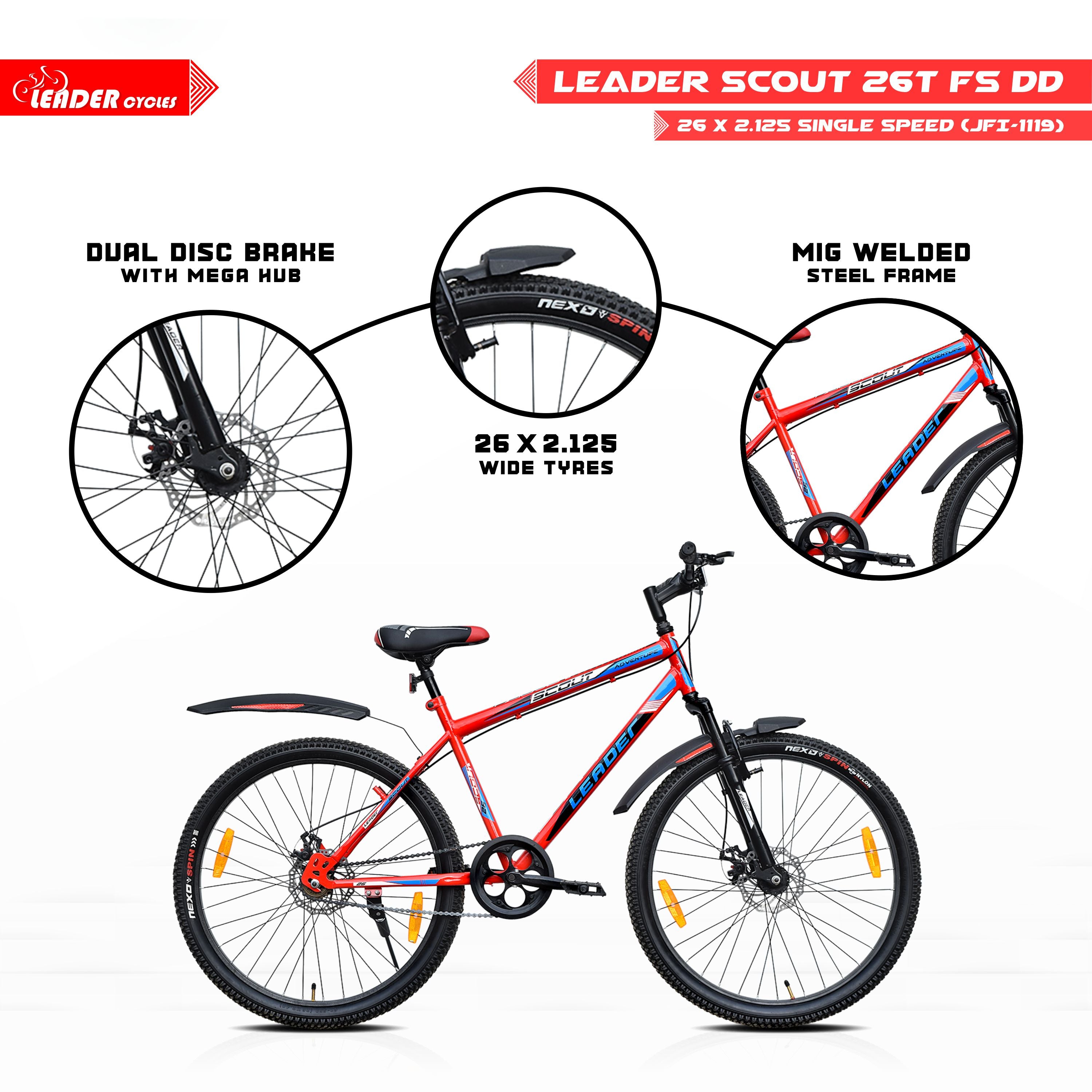 SCOUT 26T with Front Suspension & Dual Disc Brake
