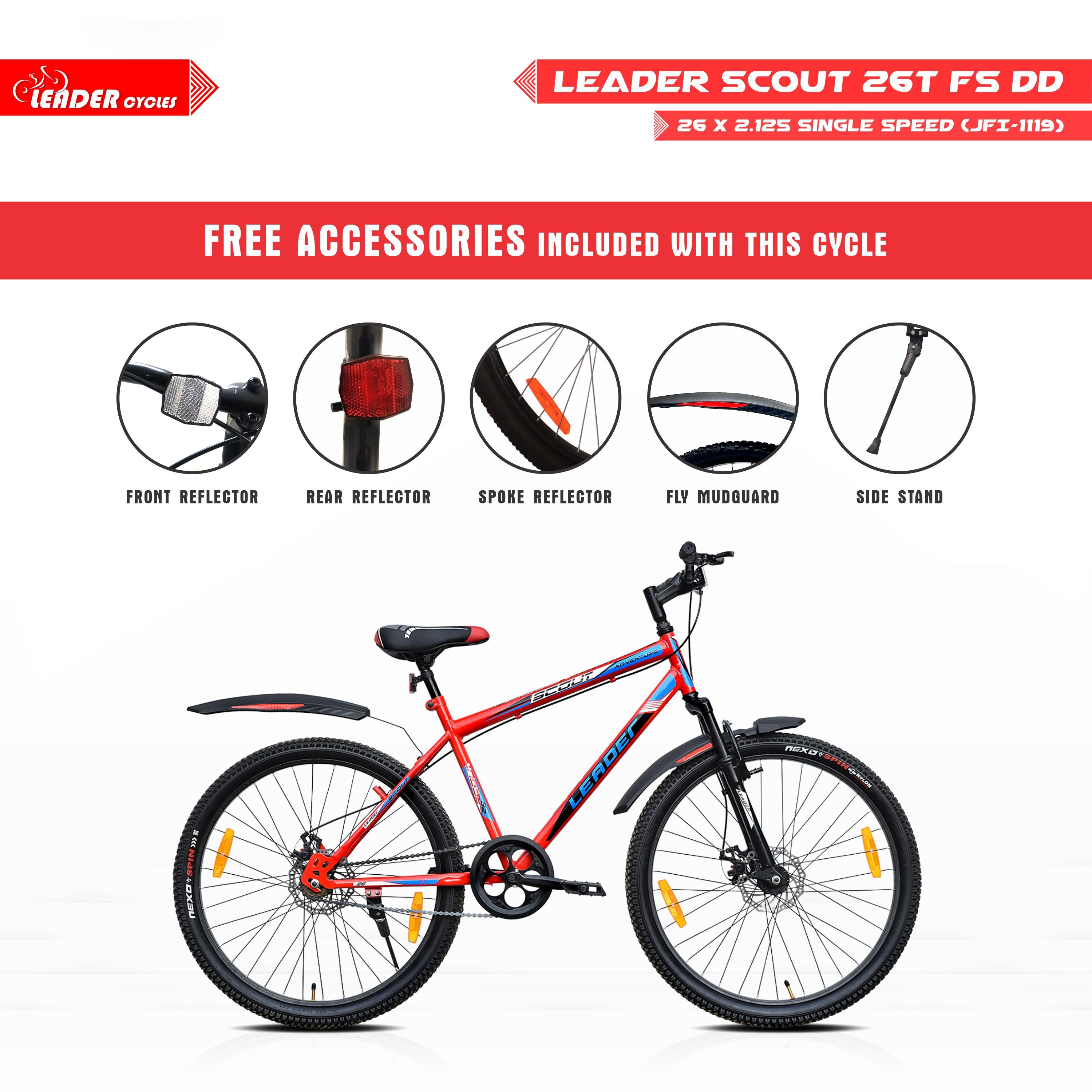 SCOUT 26T with Front Suspension & Dual Disc Brake