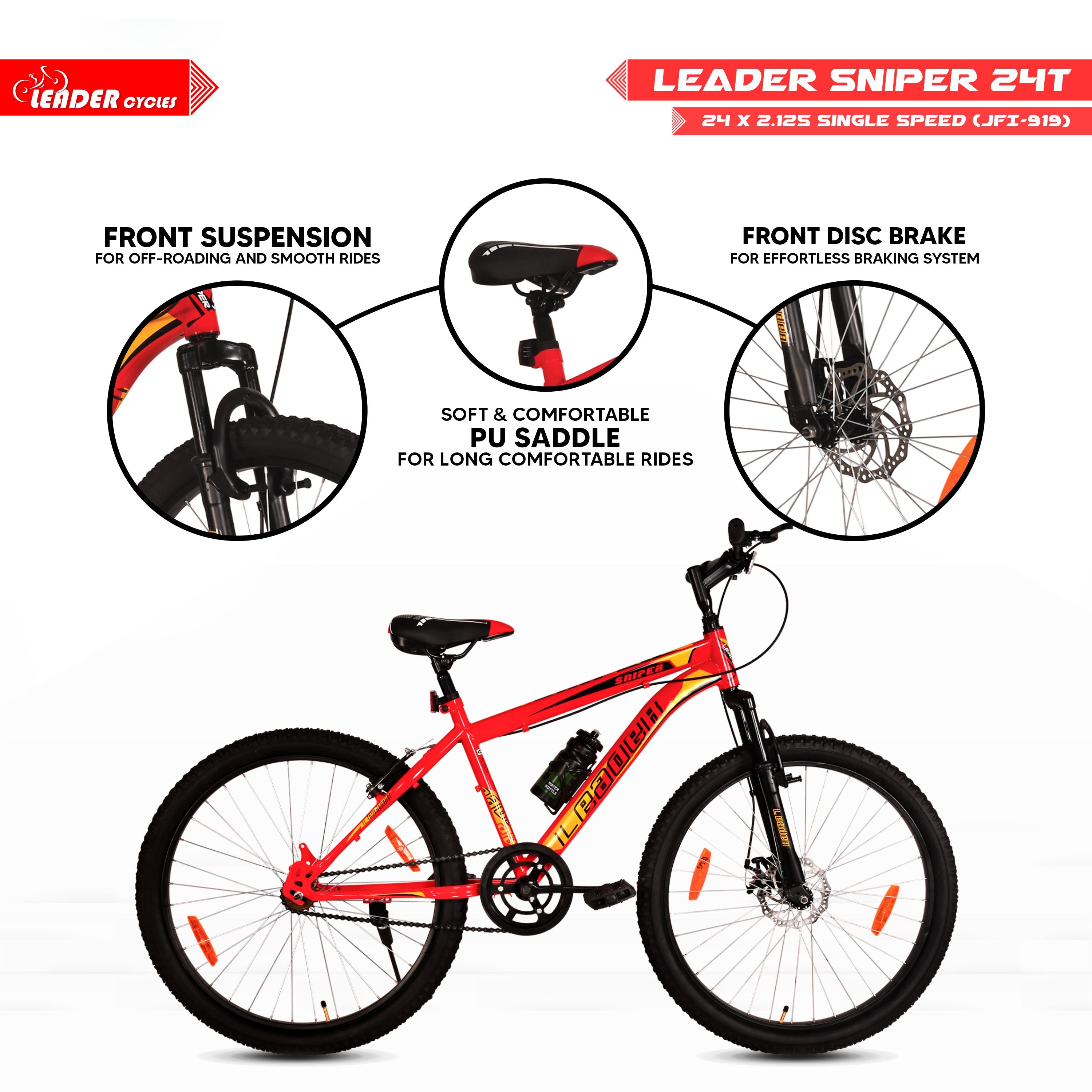 Sniper 24t with Front Suspension & Disc Brake